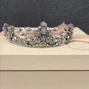 Maria Elena Silver Floral Tiara